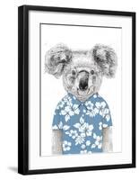 Summer Koala (Blue)-Balazs Solti-Framed Art Print