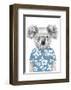 Summer Koala (Blue)-Balazs Solti-Framed Art Print