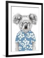 Summer Koala (Blue)-Balazs Solti-Framed Art Print