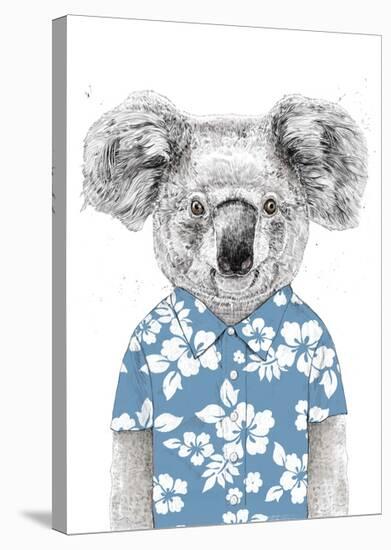 Summer Koala (Blue)-Balazs Solti-Stretched Canvas