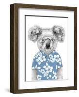 Summer Koala (Blue)-Balazs Solti-Framed Art Print