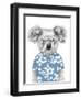 Summer Koala (Blue)-Balazs Solti-Framed Art Print