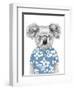 Summer Koala (Blue)-Balazs Solti-Framed Art Print