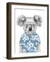 Summer Koala (Blue)-Balazs Solti-Framed Art Print