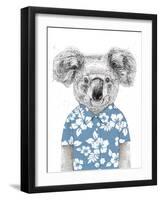 Summer Koala (Blue)-Balazs Solti-Framed Art Print