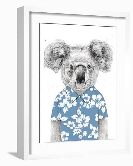 Summer Koala (Blue)-Balazs Solti-Framed Art Print