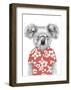 Summer Koala (Red)-Balazs Solti-Framed Art Print