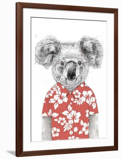 Summer Koala (Red)-Balazs Solti-Framed Art Print