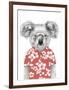 Summer Koala (Red)-Balazs Solti-Framed Art Print