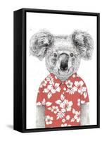 Summer Koala (Red)-Balazs Solti-Framed Stretched Canvas