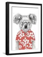 Summer Koala (Red)-Balazs Solti-Framed Art Print