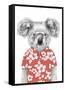 Summer Koala (Red)-Balazs Solti-Framed Stretched Canvas