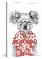 Summer Koala (Red)-Balazs Solti-Stretched Canvas