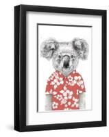 Summer Koala (Red)-Balazs Solti-Framed Art Print