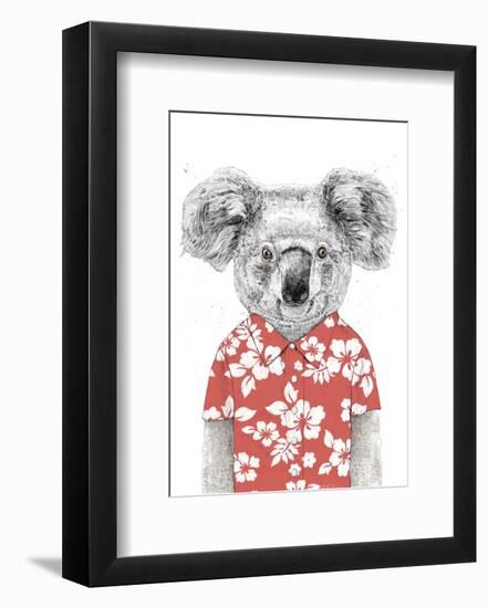 Summer Koala (Red)-Balazs Solti-Framed Art Print