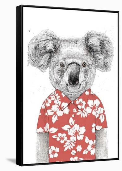 Summer Koala (Red)-Balazs Solti-Framed Stretched Canvas