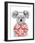 Summer Koala (Red)-Balazs Solti-Framed Art Print