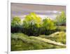 Summer Landscape Cloudy Day-balaikin2009-Framed Art Print