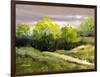 Summer Landscape Cloudy Day-balaikin2009-Framed Art Print