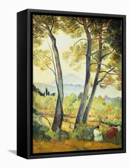Summer Landscape in the South of France-Henri Lebasque-Framed Stretched Canvas