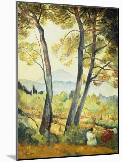 Summer Landscape in the South of France-Henri Lebasque-Mounted Giclee Print