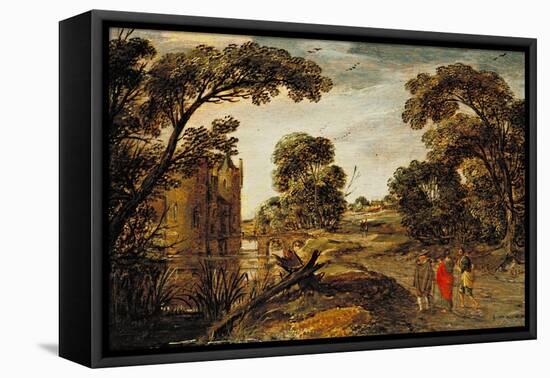 Summer Landscape (The Road to Emmaus) 1612-13-Esaias I van de Velde-Framed Stretched Canvas