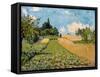 Summer landscape with cornfields. 1875-Alfred Sisley-Framed Stretched Canvas
