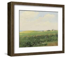 Summer Landscape with Rolling Fields-Carl Frederic Aagaard-Framed Premium Giclee Print