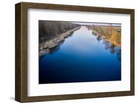 Summer Landscape with Small Lake in Forest.-OlegRi-Framed Photographic Print