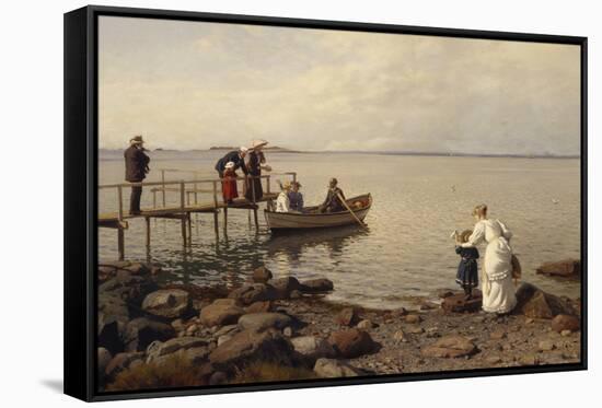 Summer life at the beach, 1899-Fritz Thaulow-Framed Stretched Canvas