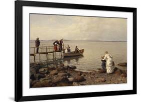 Summer life at the beach, 1899-Fritz Thaulow-Framed Giclee Print