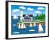 Summer Lighthouse-Mark Frost-Framed Giclee Print