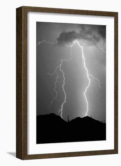 Summer Lightning BW-Douglas Taylor-Framed Photographic Print