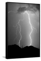 Summer Lightning BW-Douglas Taylor-Framed Stretched Canvas