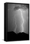 Summer Lightning BW-Douglas Taylor-Framed Stretched Canvas