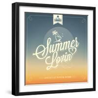 Summer Lovin Typography Background For Summer-Melindula-Framed Art Print