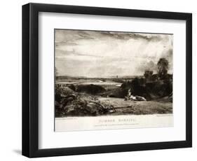 Summer Morning, from Various Subjects of Landscape Characteristic of English Scenery-John Constable-Framed Premium Giclee Print