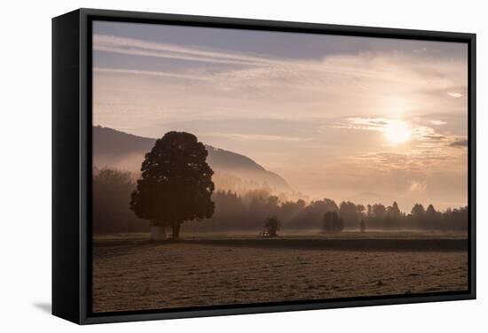 Summer Morning in Carinthia-Simone Wunderlich-Framed Stretched Canvas