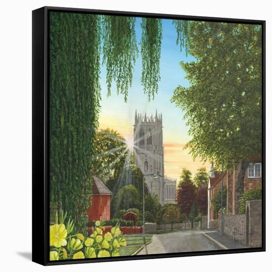 Summer Morning St Mary's Church Tickhill Yorkshire-Richard Harpum-Framed Stretched Canvas