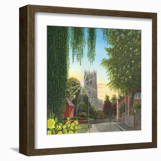 Summer Morning St Mary's Church Tickhill Yorkshire-Richard Harpum-Framed Art Print