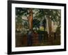 Summer Night by the Garden Gate-Nikolai Astrup-Framed Giclee Print