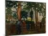 Summer Night by the Garden Gate-Nikolai Astrup-Mounted Giclee Print