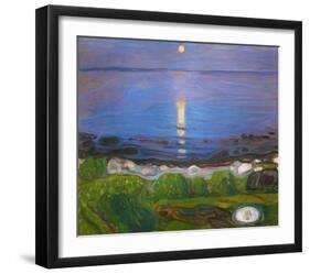 Summer Night on the Beach-Edvard Munch-Framed Giclee Print