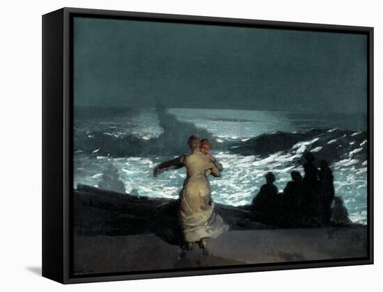 Summer Night-Winslow Homer-Framed Stretched Canvas