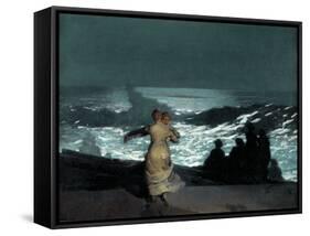 Summer Night-Winslow Homer-Framed Stretched Canvas