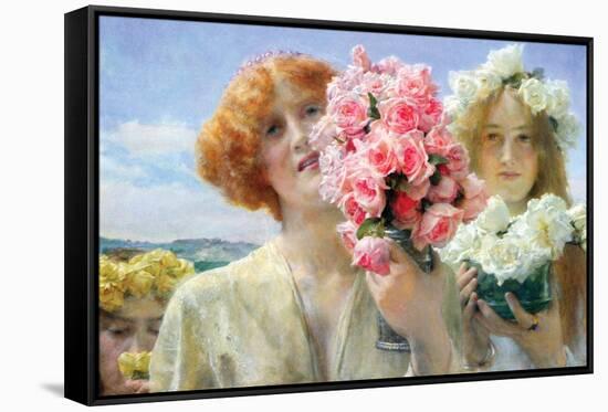 Summer Offering-Sir Lawrence Alma-Tadema-Framed Stretched Canvas