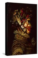 Summer (Oil on Canvas)-Giuseppe Arcimboldo-Stretched Canvas