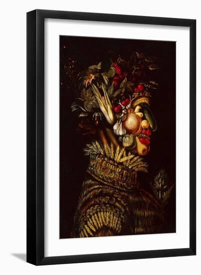 Summer (Oil on Canvas)-Giuseppe Arcimboldo-Framed Giclee Print