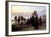 Summer on a Breton Beach-Henri-Jacques Bource-Framed Giclee Print