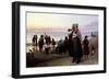 Summer on a Breton Beach-Henri-Jacques Bource-Framed Giclee Print